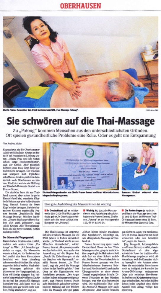 tom Afdeling Arthur Conan Doyle Traditionelle Thai Massage Potong - Presse